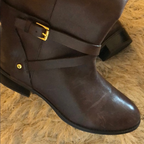 New Ralph Lauren Brown Leather Riding Boots sz 8 - Picture 2 of 4